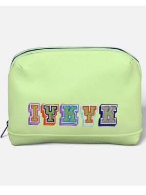 Tech Pouch - heyday™ Pastel Lime Word Embroidery: Electronics Accessory Case NWT